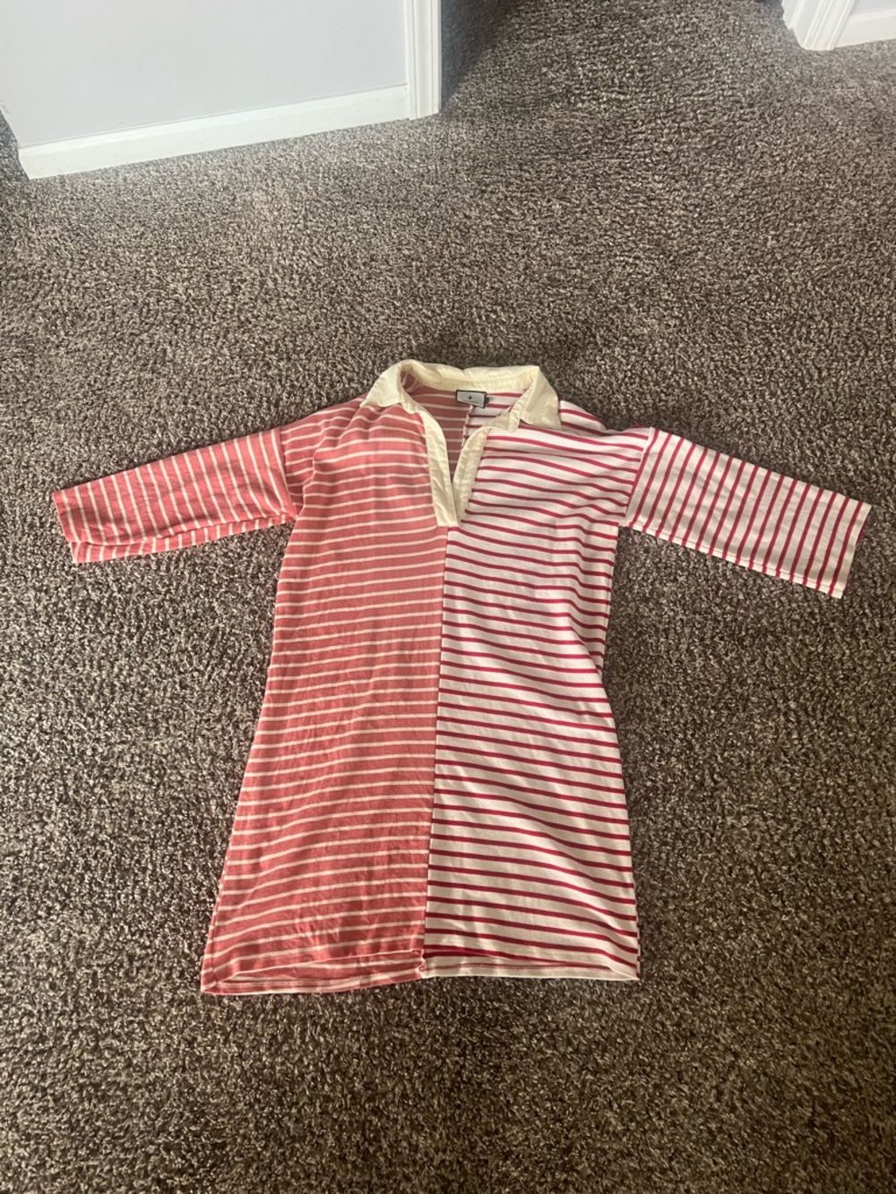 Tuckernuck striped Tunic Dress in Red and White